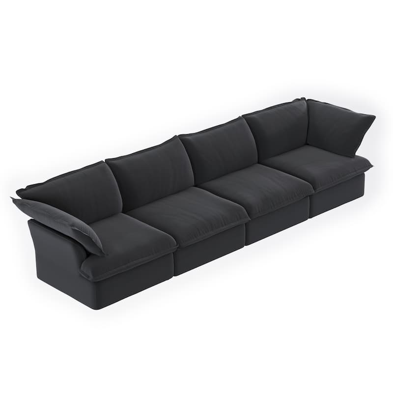 Sectional Couches for Living Room, Modular Sectional Sofa 4 Seat, Cushion Covers Removable