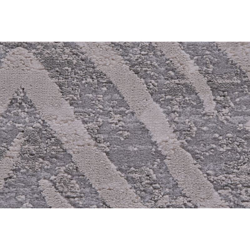 Grand Bazaar Vanhorn Machine Made Herringbone Modern Area Rug