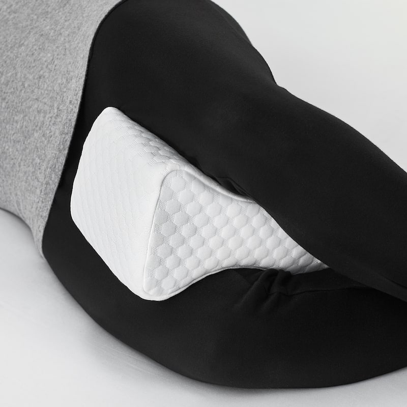Bodipedic Set of 2 Memory Foam Accessory Pillows - Knee Pillow and U-Neck Pillow