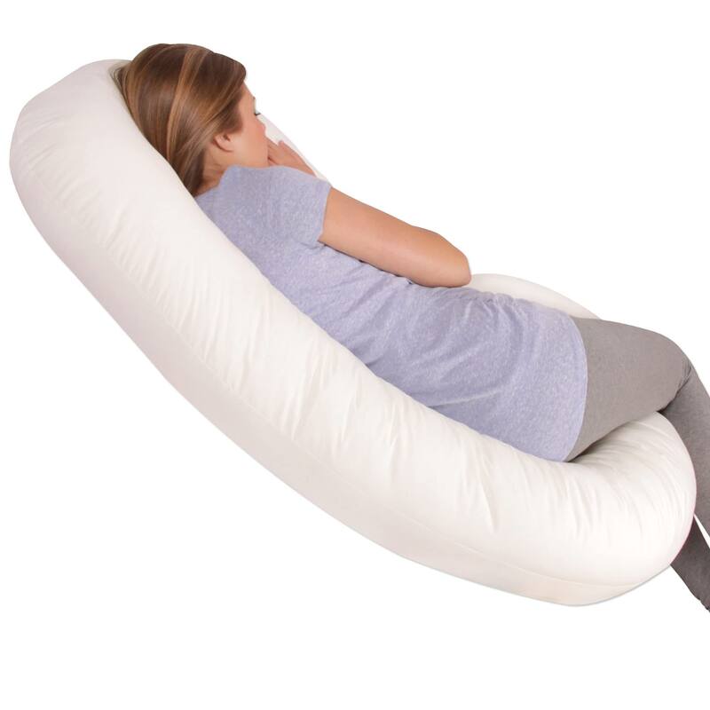 Snoogle® Supreme │ Total Body Pregnancy/Maternity Pillow │ with a Zippered Removable Cover