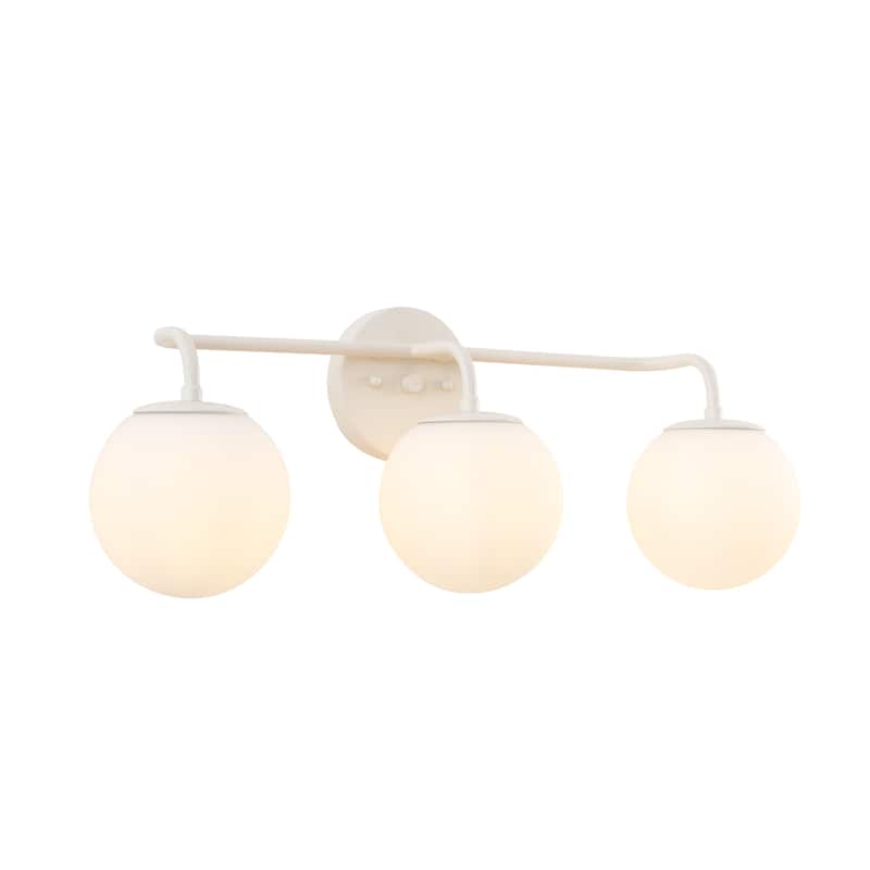 Globe Metal/Frosted Glass Modern LED Vanity, by JONATHAN Y