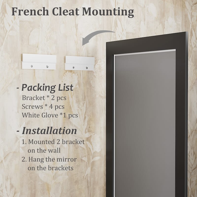 Beveled Metal Rectangle Framed Bathroom Vanity Tempered Glass Mirrors