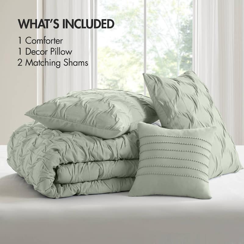 Chelsea Square Bailey Diamond Pucker Woven Comforter Set