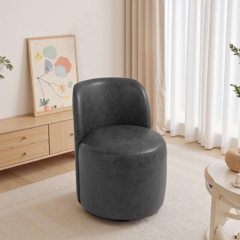 Modern Linen Upholstery Dining Chair Barrel Chair