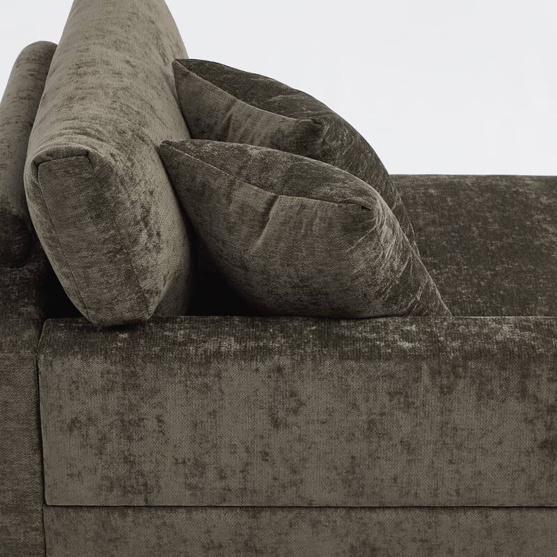 Oversized Modern Chenille L-shape Modular Sectional Sofa with Chaise