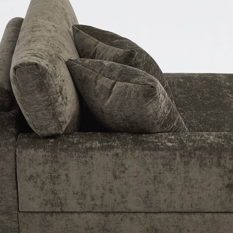 Oversized Modern Chenille Modular Sectional Sofa with Chaise