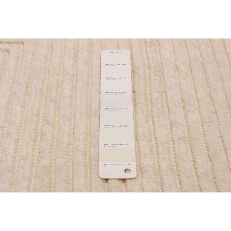 ECARPETGALLERY Hand-knotted Tangier Cream Wool Rug - 7'11 x 10'3
