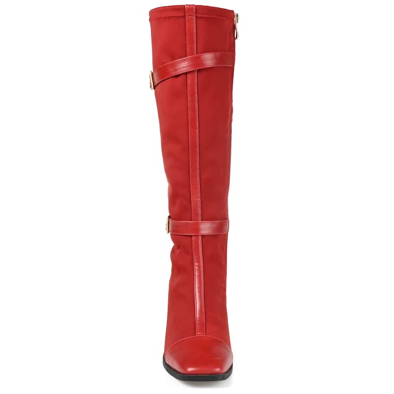 Journee Collection Wide Calf Women's Gaibree Boot - Medium - Red - 12