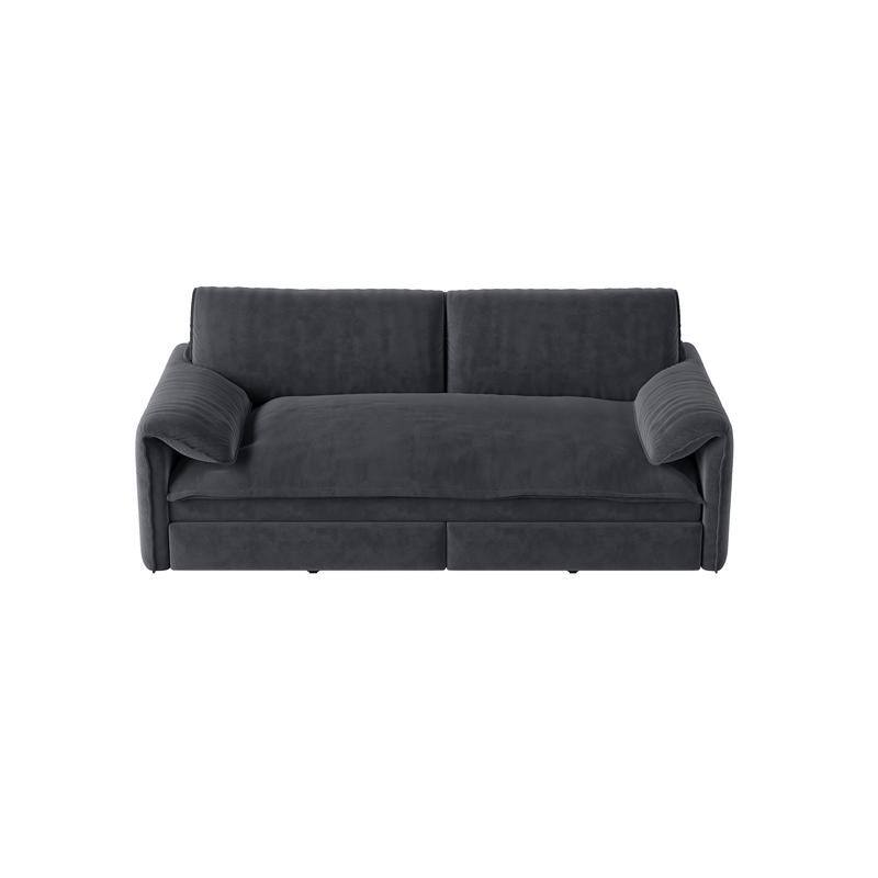 66" Queen Pull Out Sofa Bed, 3-in-1 Convertible Sleeper Sofa with Side Storage