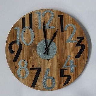 Wooden With Large Numbers Wall Clock - Bed Bath & Beyond - 42287899