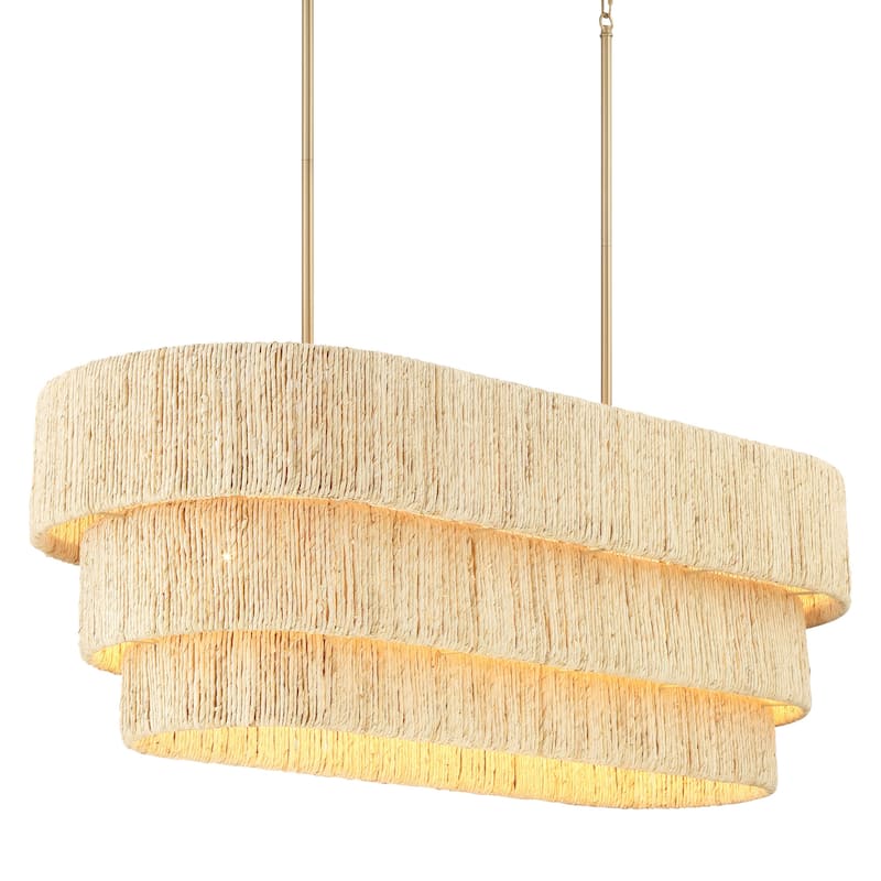 Minka Lavery 1227 Caviana 5 Light 48" Wide Linear Chandelier - Signature Brass