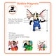 preview thumbnail 2 of 4, CoTa Global Elephant Refrigerator Bobble Magnets Set of 3 - Multicolor