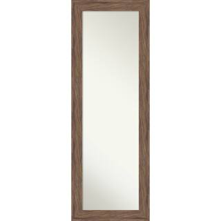 Pia Non-Beveled Framed Full-Length On the Door Mirror - Pia Medium Brown - 19 x 53 in