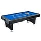 preview thumbnail 1 of 7, Hathaway Hustler Billiard Pool Game Room Table with Ball Return - Black with Blue Felt Blue