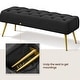 preview thumbnail 18 of 30, Yaheetech Upholstered Footstool Velvet Ottoman Button-Tufted Table Bench - 45"×16"×17"