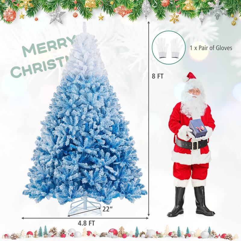 Costway 5/6/7/8 FT Artificial Christmas Tree with 456/820/1264/1774 - See Details
