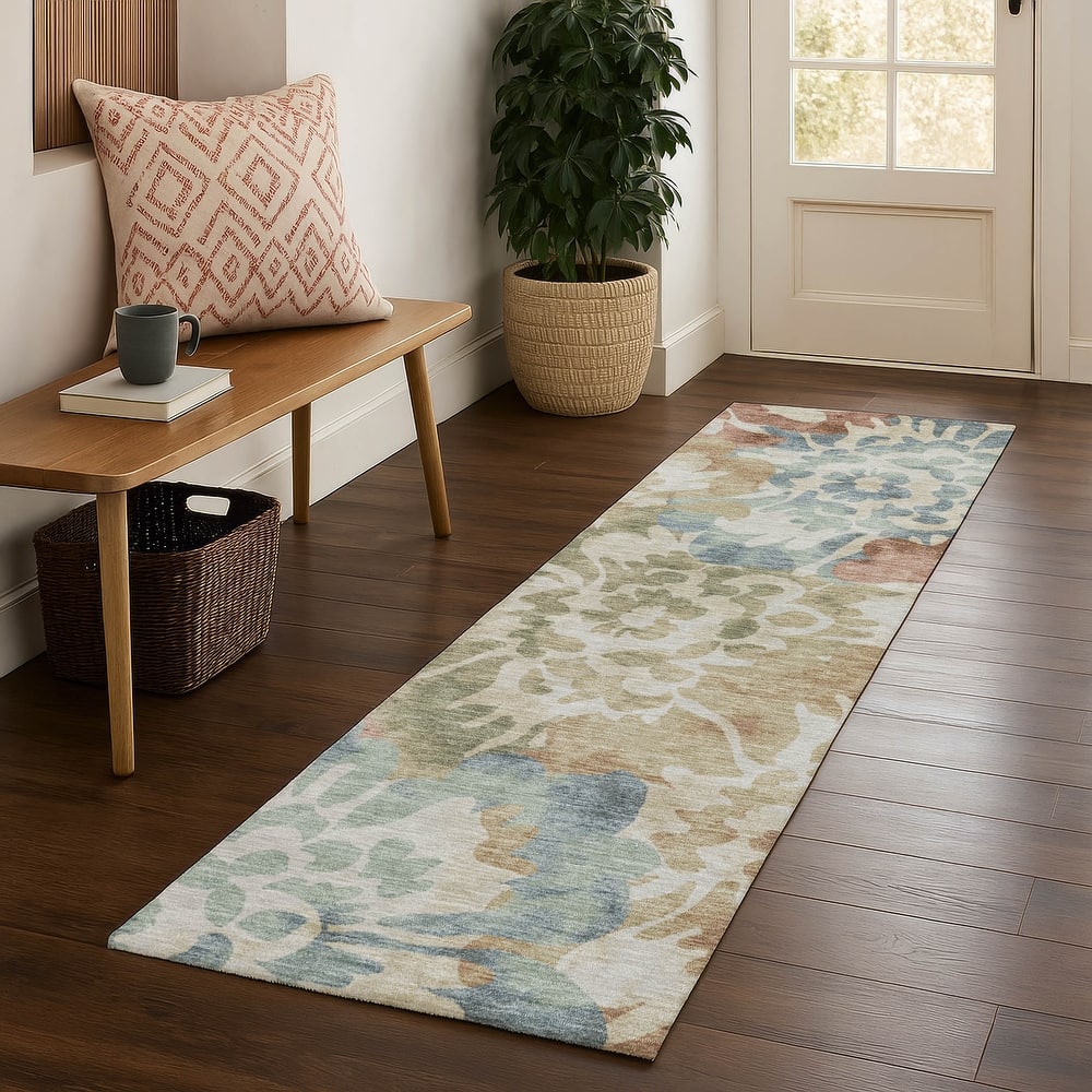 Premium Washable Super Soft Modern Floral Mayfield Rug