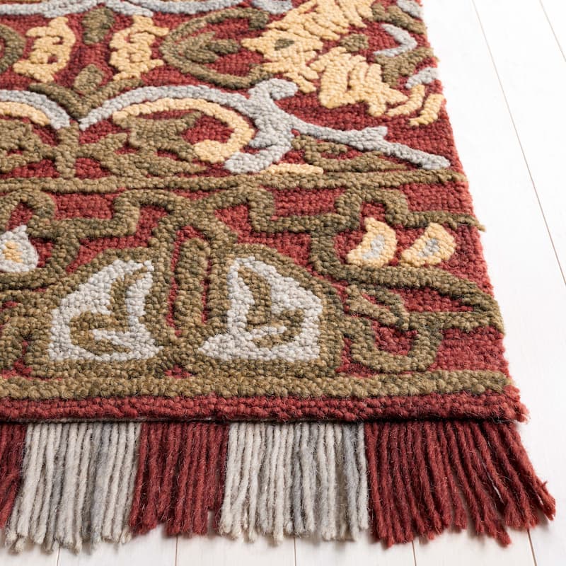 SAFAVIEH Handmade Blossom Parthenia Floral Wool Rug