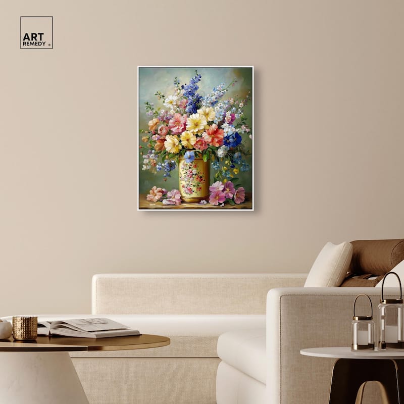 Chromatic Corolla Canvas by Art Remedy
