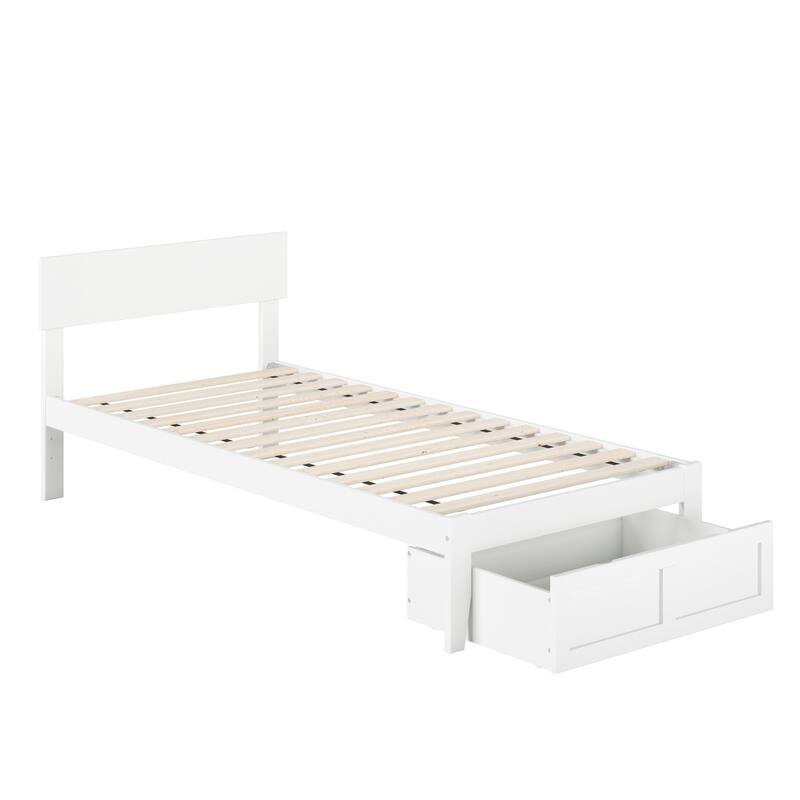 AFI Boston Platform Bed with Foot Drawer