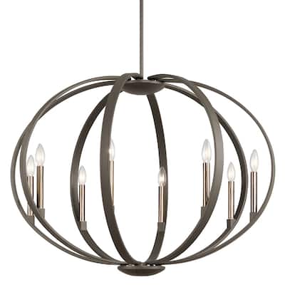 Kichler Lighting Elata Collection 8-light Olde Bronze Chandelier/Pendant