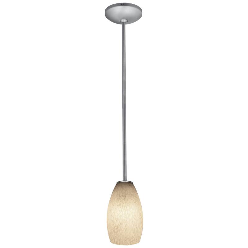 Access Lighting Janine 1 Light Brushed Steel Downrod Pendant