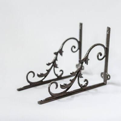 Set of 2 Cast Iron Decorative Bracket