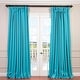 preview thumbnail 54 of 83, Exclusive Fabrics Extra Wide Room Darkening 84-inch Curtain (1 Panel) 100 X 84 - Turquoise Blue
