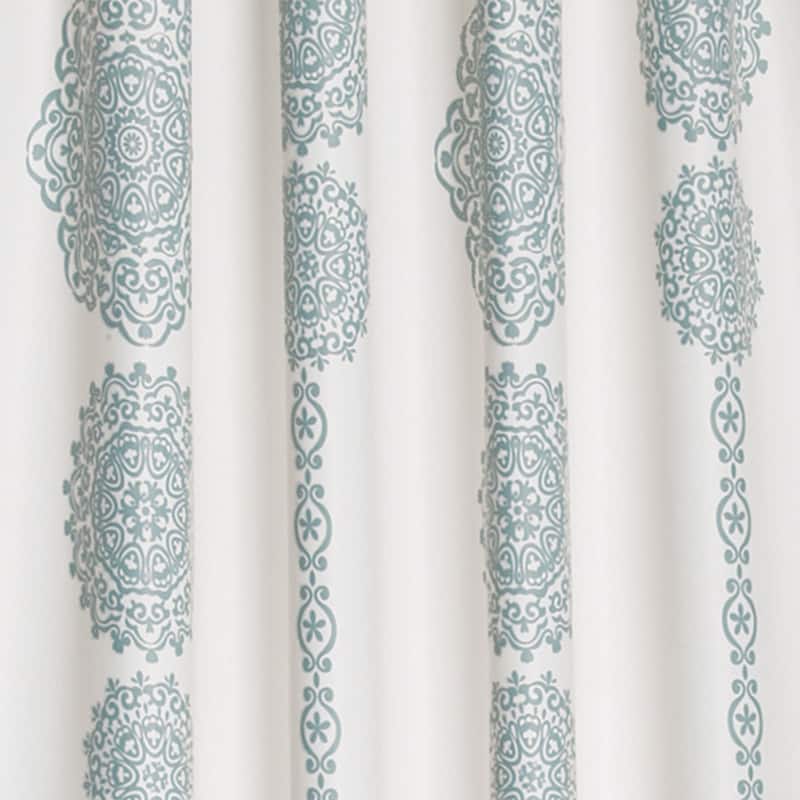 Lush Decor Stripe Medallion Room Darkening Curtain Panel Pair