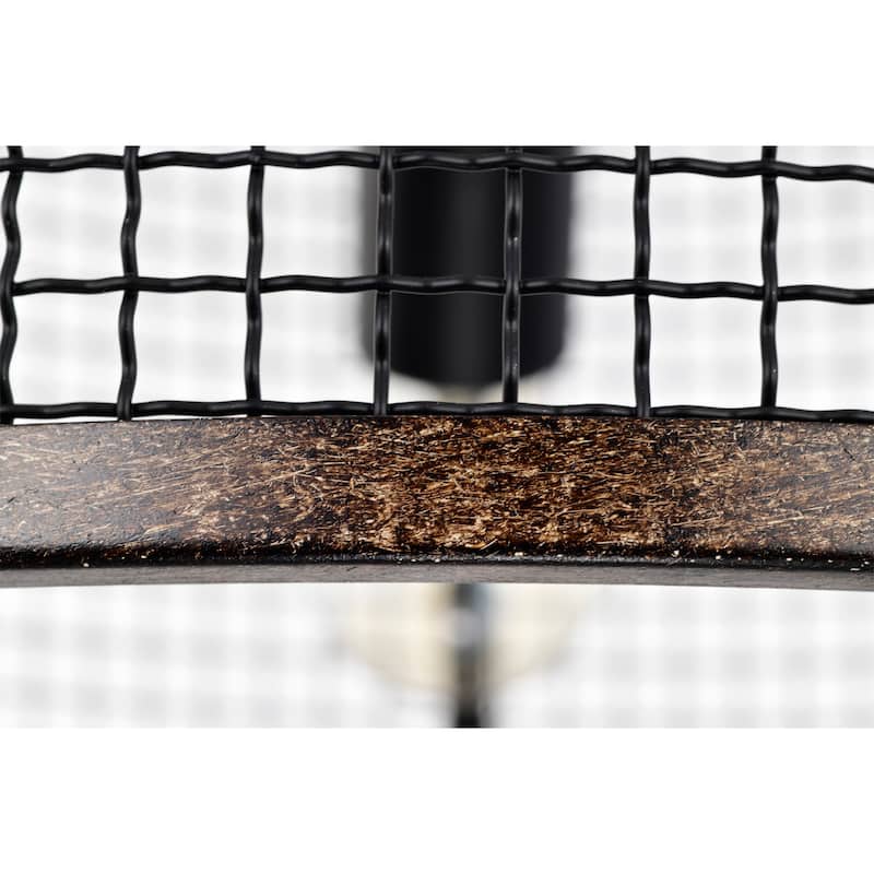 Cerere Semi Flush Mount Ceiling Light Matte Black and Wood Grain Finish 3-Light - N/A