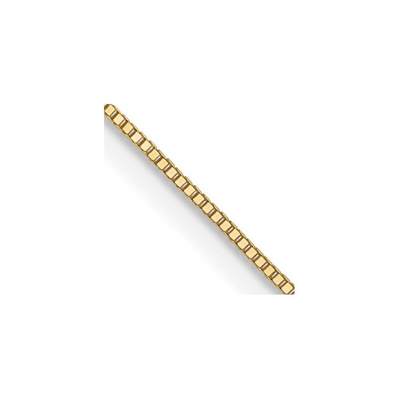 Curata 10k Yellow Gold Solid 0.5mm Baby Box Chain Necklace Options: 16 18 20