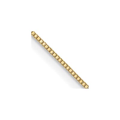 Curata 10k Yellow Gold Solid 0.5mm Baby Box Chain Necklace Options: 16 18 20
