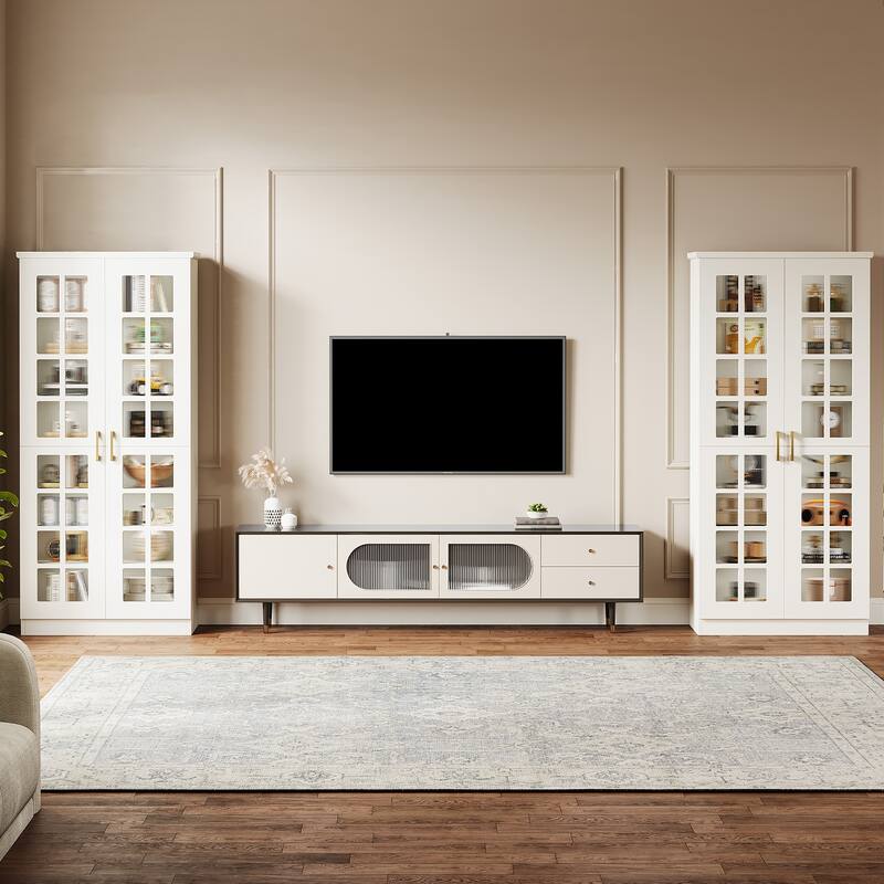 Modern Kitchen Storage Cabinet Pantry Cabinet with Doors