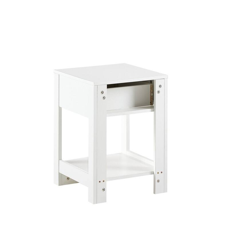 15.75" Rattan Side table with Drawer