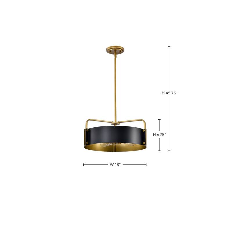 Nuvo Lighting 60/7843 Altos 4 Light 18" Wide Pendant with Shade