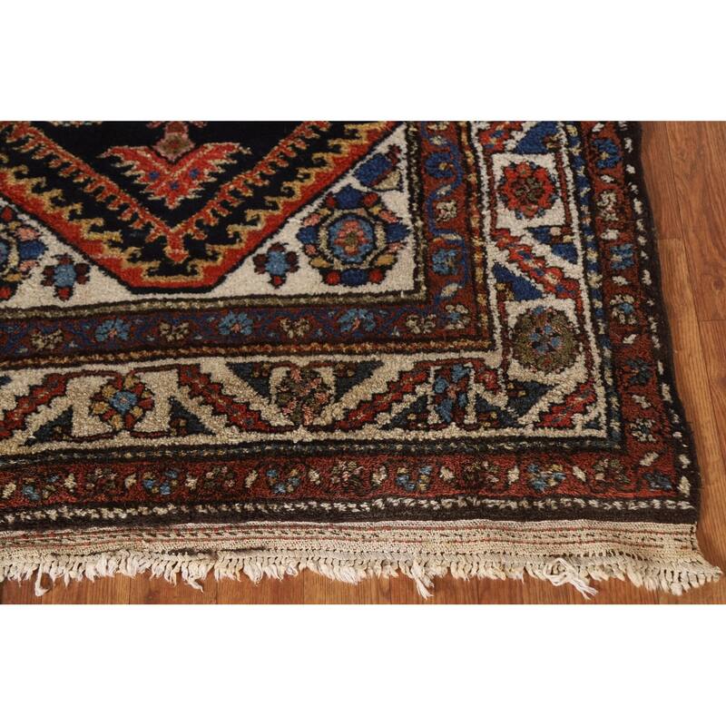 Pre-1900 Antique Bakhtiari Persian Runner Rug Handmade Wool Carpet - 3'6"x 10'3"