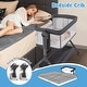 preview thumbnail 8 of 16, Height Adjustable Bedside Sleeper with Storage Bag and Soft Mattress for Baby - 24.5" x 40" x 29.5"-34.5"