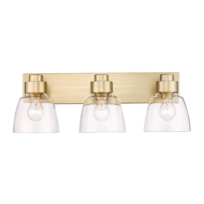Remy 3 Light Bath Vanity - Brushed Champagne Bronze with Clear Glass