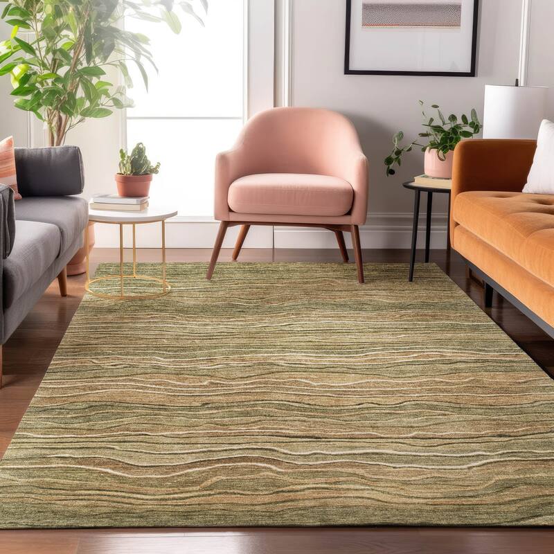 Premium Washable Super Soft Contemporary Stripe Mayfield Rug
