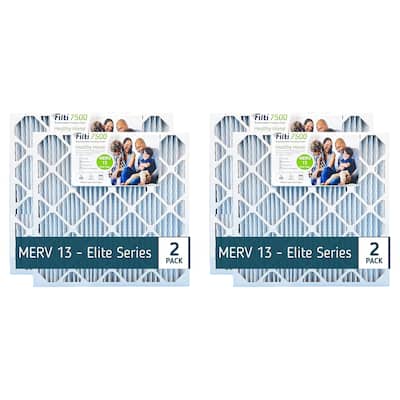 Filti 7500 20x4x25 Inch Pleated Home HVAC Furnace MERV 13 Air Filter (4 Pack) - 20 x 25 x 4