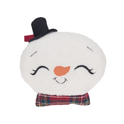 Frosty Comfort Snowman Poly Filled Throw Pillow