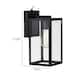 Black Plug-in Outdoor Wall Lantern Sconce Porch Light With Clear Glass
