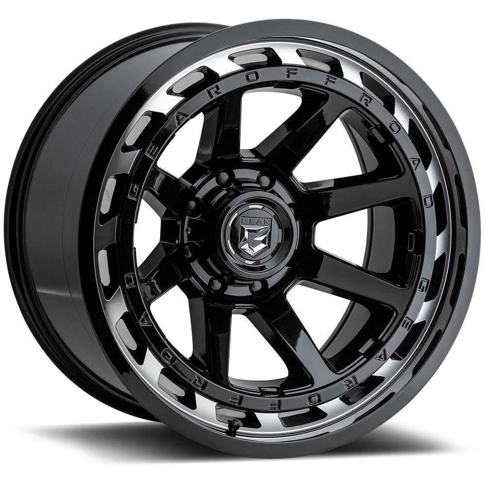 Gear Off Road 754mb 18×9 8×170 +18et 125.20mm gloss black w/machined face wheel