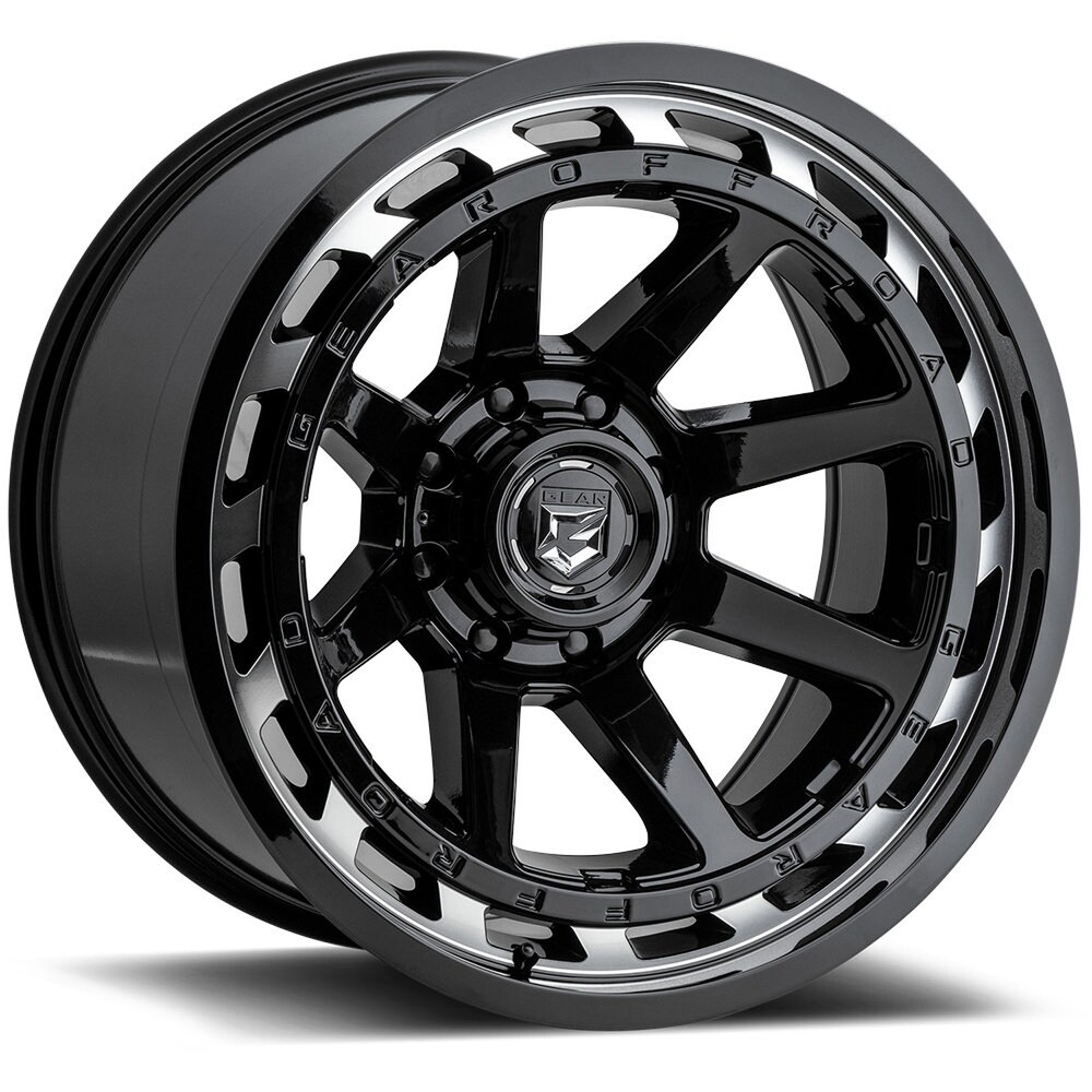 Gear Off Road 754mb 20×12 8×165.1 -44et 125.20mm gloss black w/machined face wheel