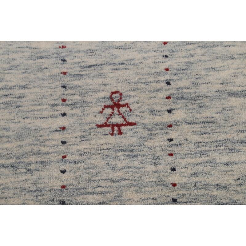 Tribal Gabbeh Oriental Area Rug Handmade Wool Carpet - 8'0"x 9'11"