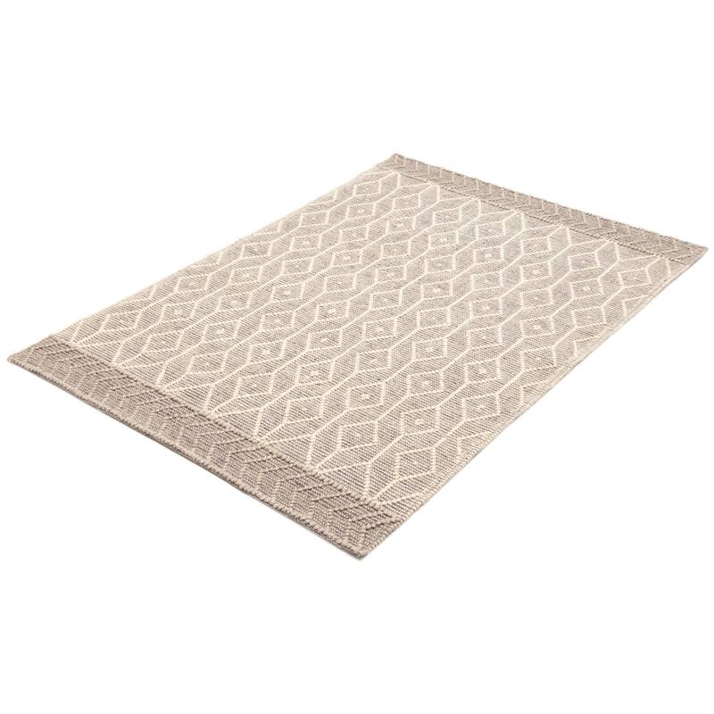 ECARPETGALLERY Braid weave Sienna Grey Wool Rug - 4'10 x 7'5