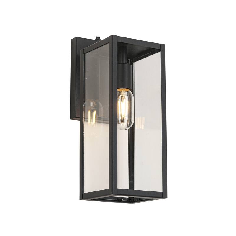 Matte Black Outdoor Wall Lantern Sconce