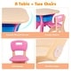 preview thumbnail 10 of 8, Gymax Plastic Children Kids Table & Chair Set 3 PC Play Furniture