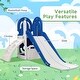 preview thumbnail 11 of 16, Toddler Climber and Slide Set 4 in 1, Kids Playground Climber Freestanding Slide Playset with Basketball Hoop Play Combination