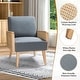 preview thumbnail 15 of 57, Carmina Upholstered Accent Chair with Natural Rattan Arms by HULALA HOME